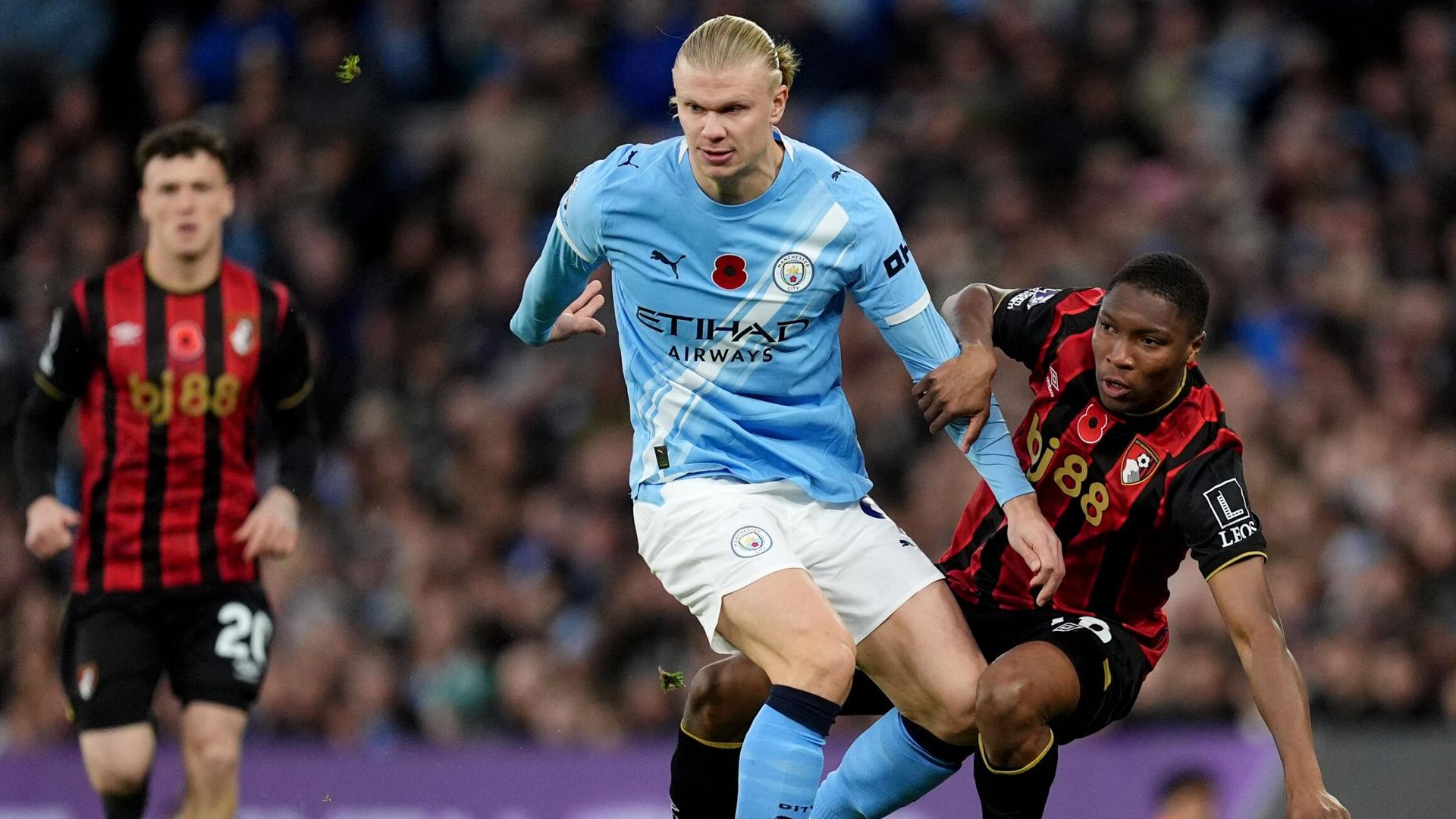 'Devastating' Haaland gives City early lead vs  Bournemouth LIVE! & highlights