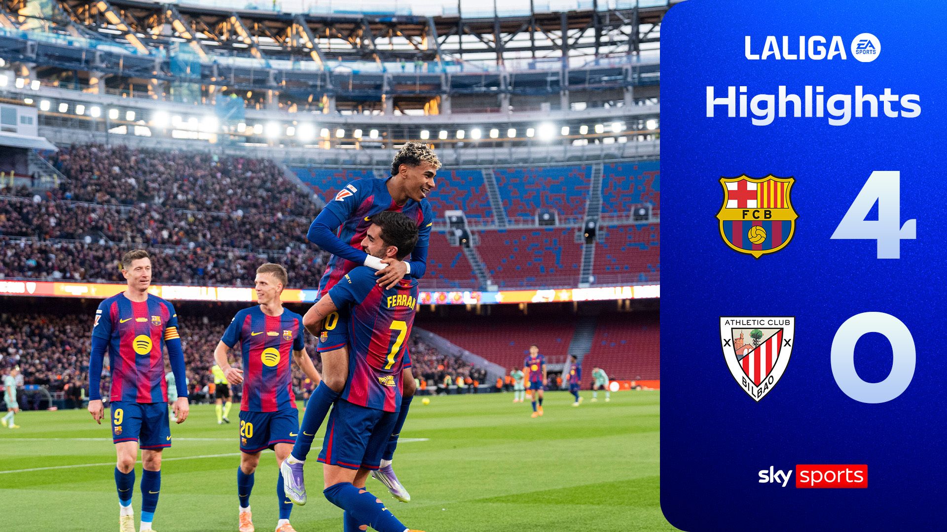 Barcelona win first match at revamped Nou Camp after two-year wait!