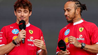 Charles Leclerc and Lewis Hamilton