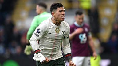 Enzo Fernandez of Chelsea celebrates scoring his team's second goal