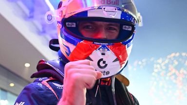 Max Verstappen celebrates victory in the Qatar Grand Prix