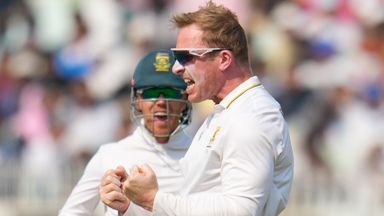 South Africa's Simon Harmer helped the Proteas to a first Test win in India in 15 years
