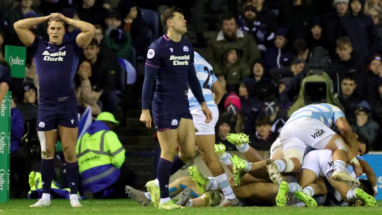 Scotland were dejected at the final whistle as Argentina completed a memorable comeback win