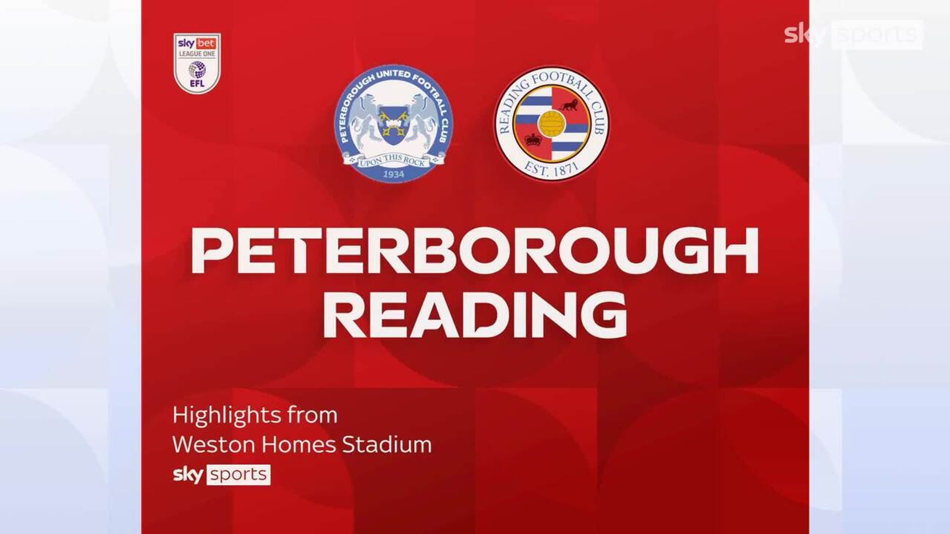 Peterborough 1-1 Reading 