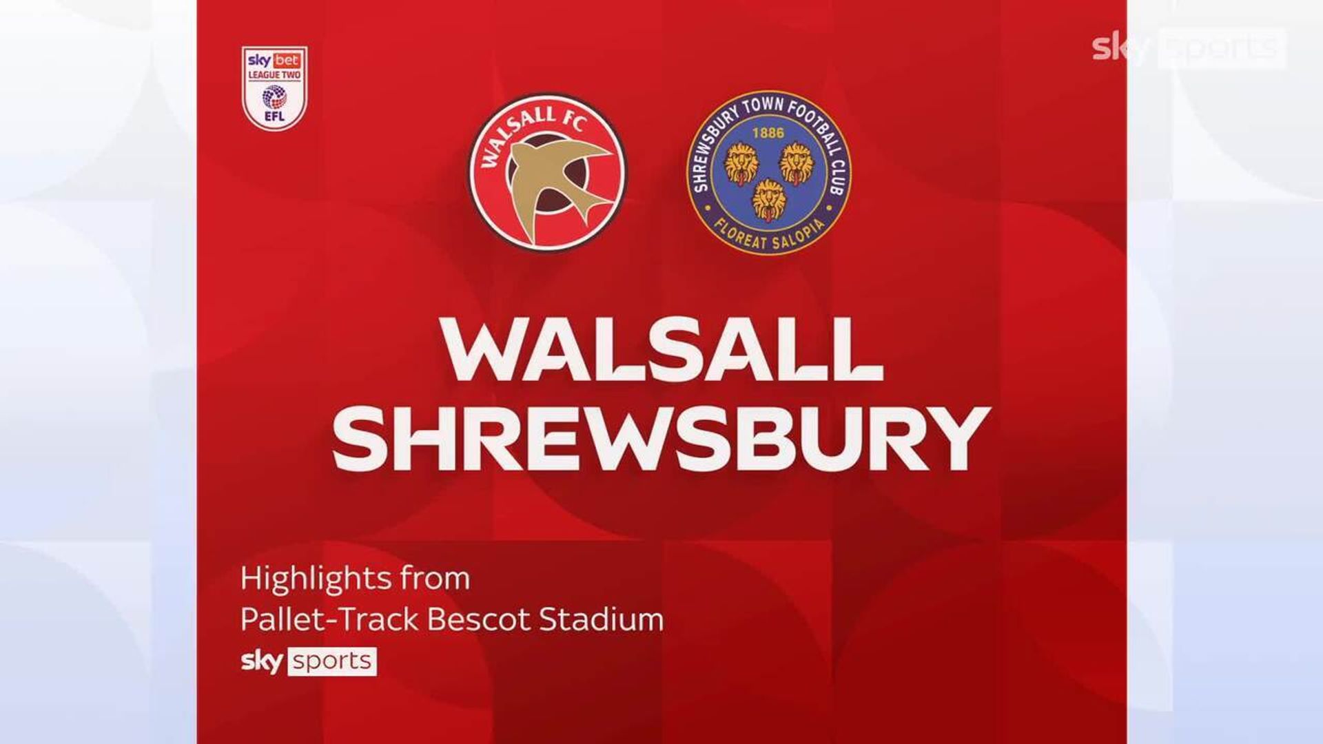 Walsall 1-1 Shrewsbury