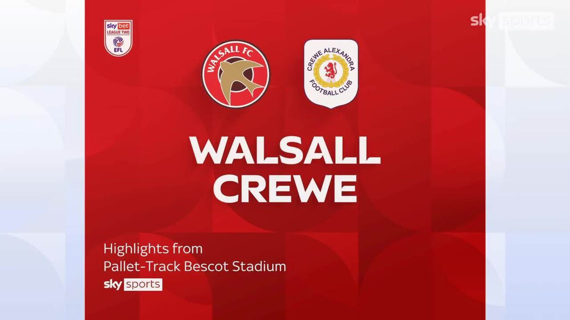 Walsall 1-0 Crewe