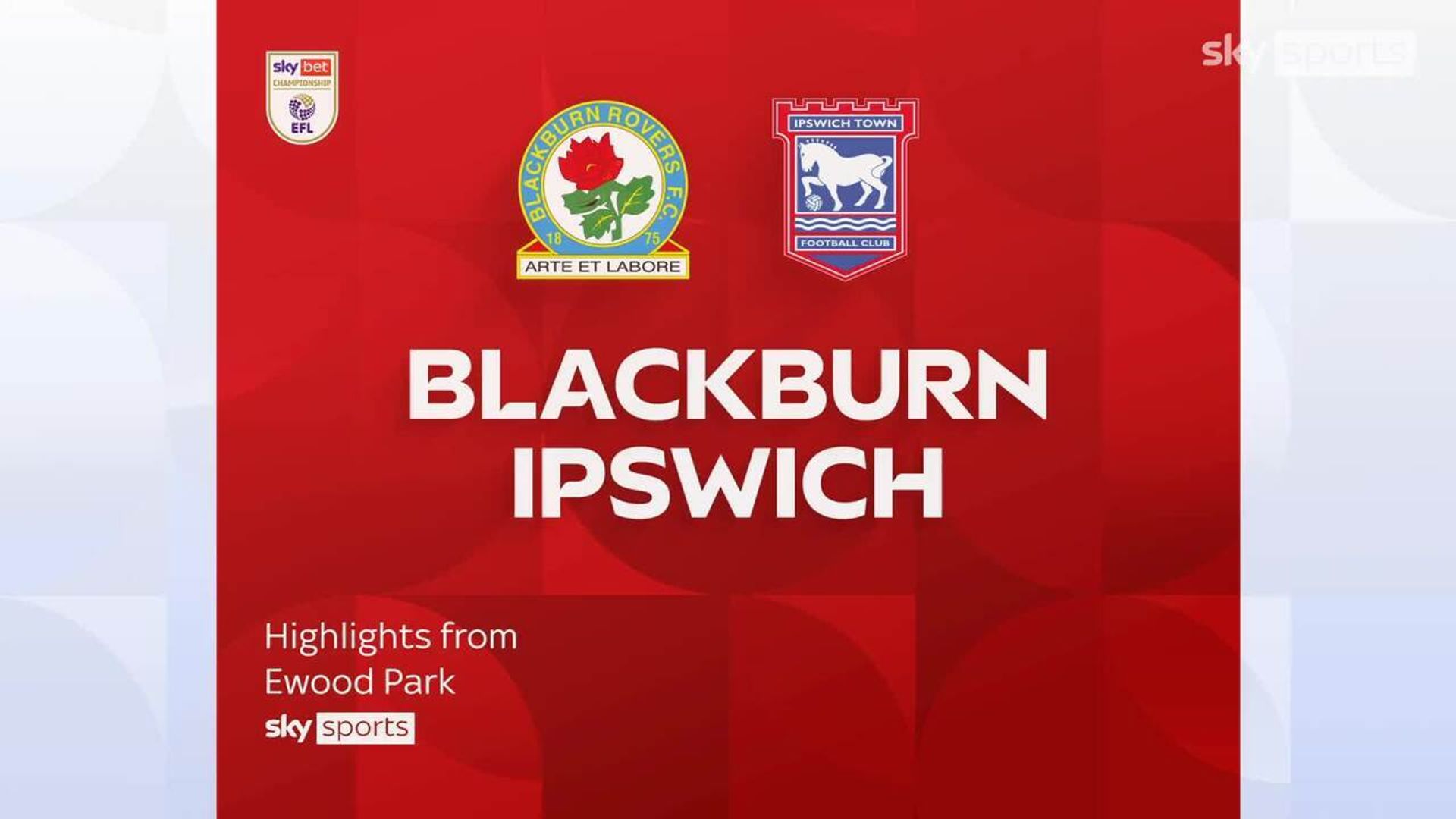 Blackburn 1-1 Ipswich 