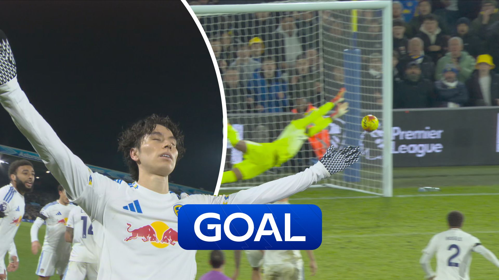 Tanaka doubles lead for Leeds against Chelsea with a belter!