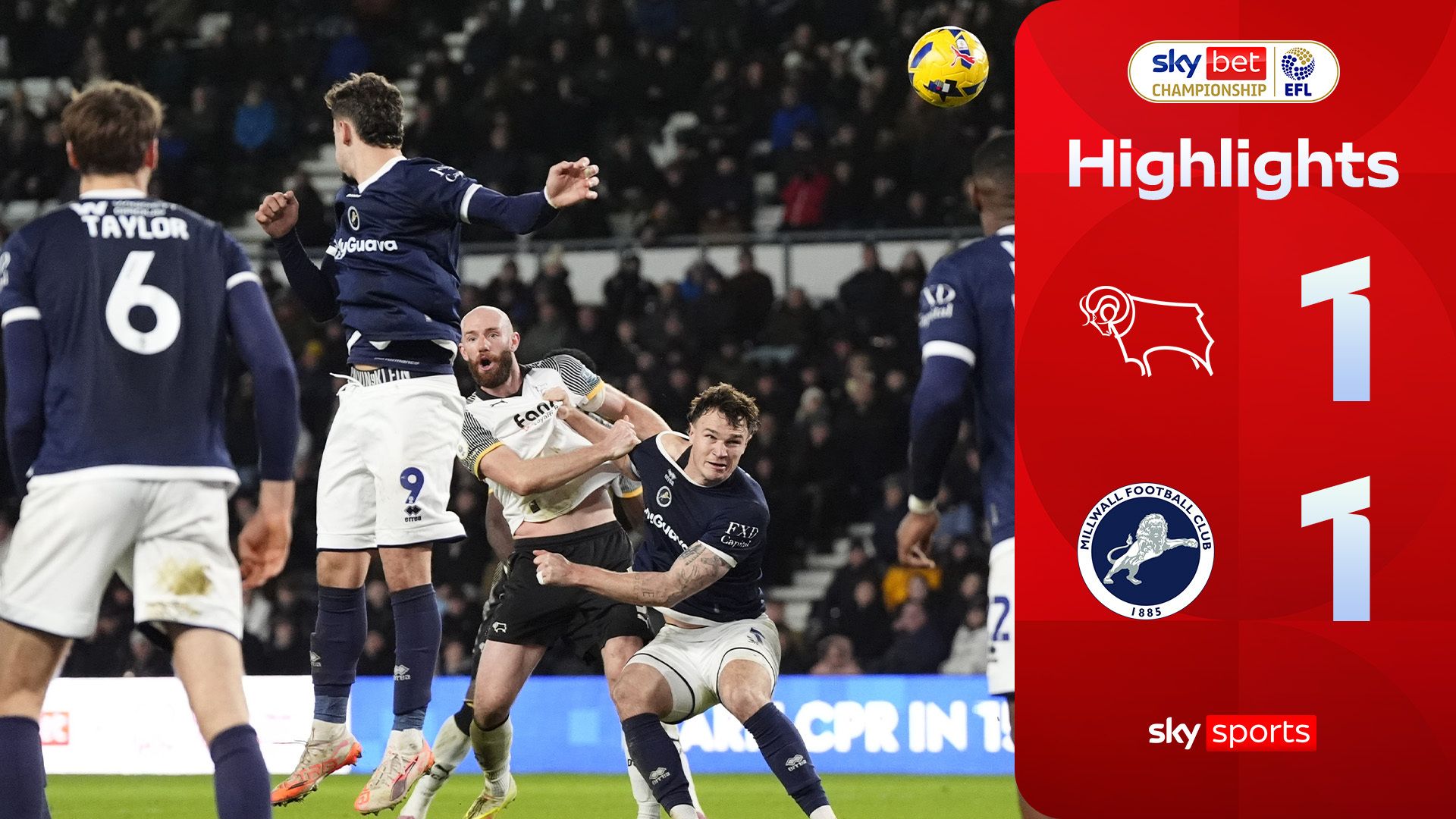 Derby 1-1 Millwall