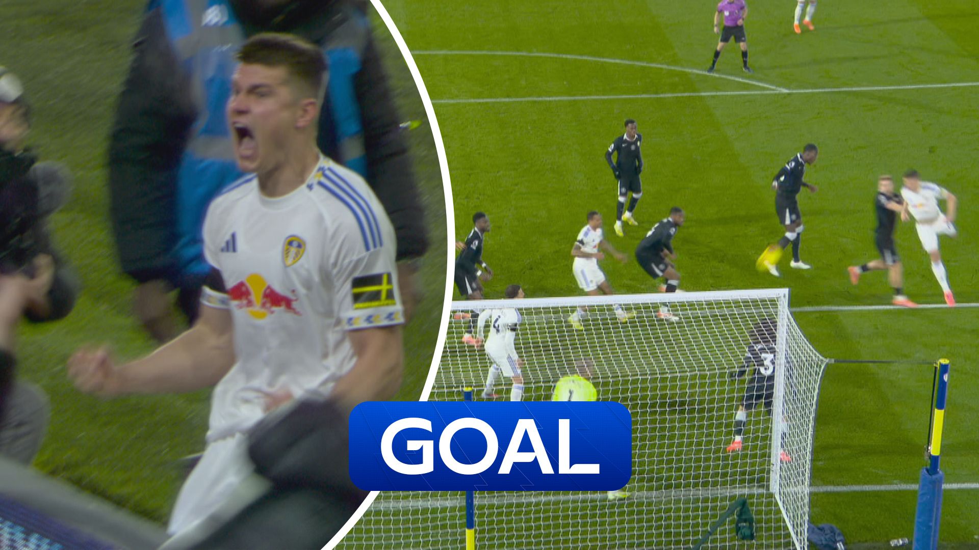 Bullet header! Bijol sparks Leeds scenes with opener against Chelsea