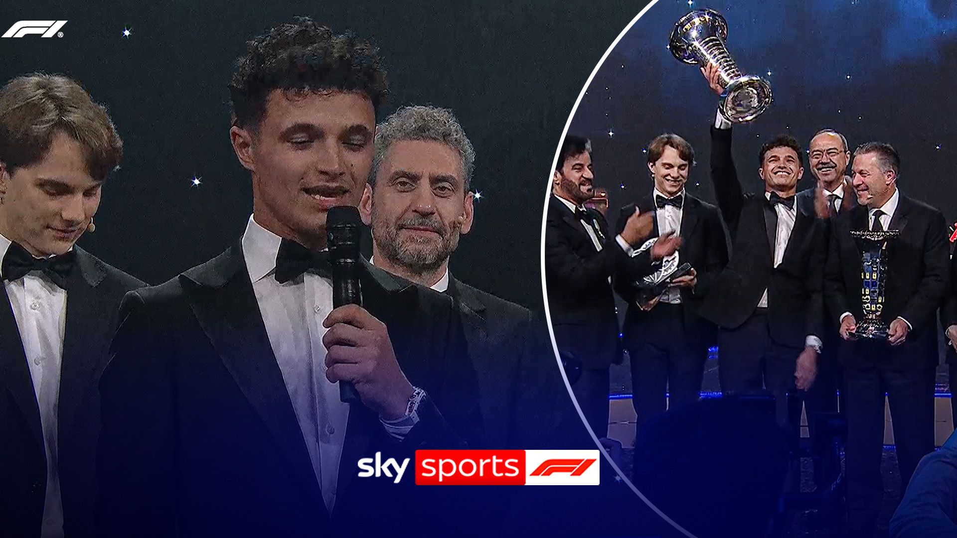 Norris finally lifts F1 championship trophy at FIA Awards Gala