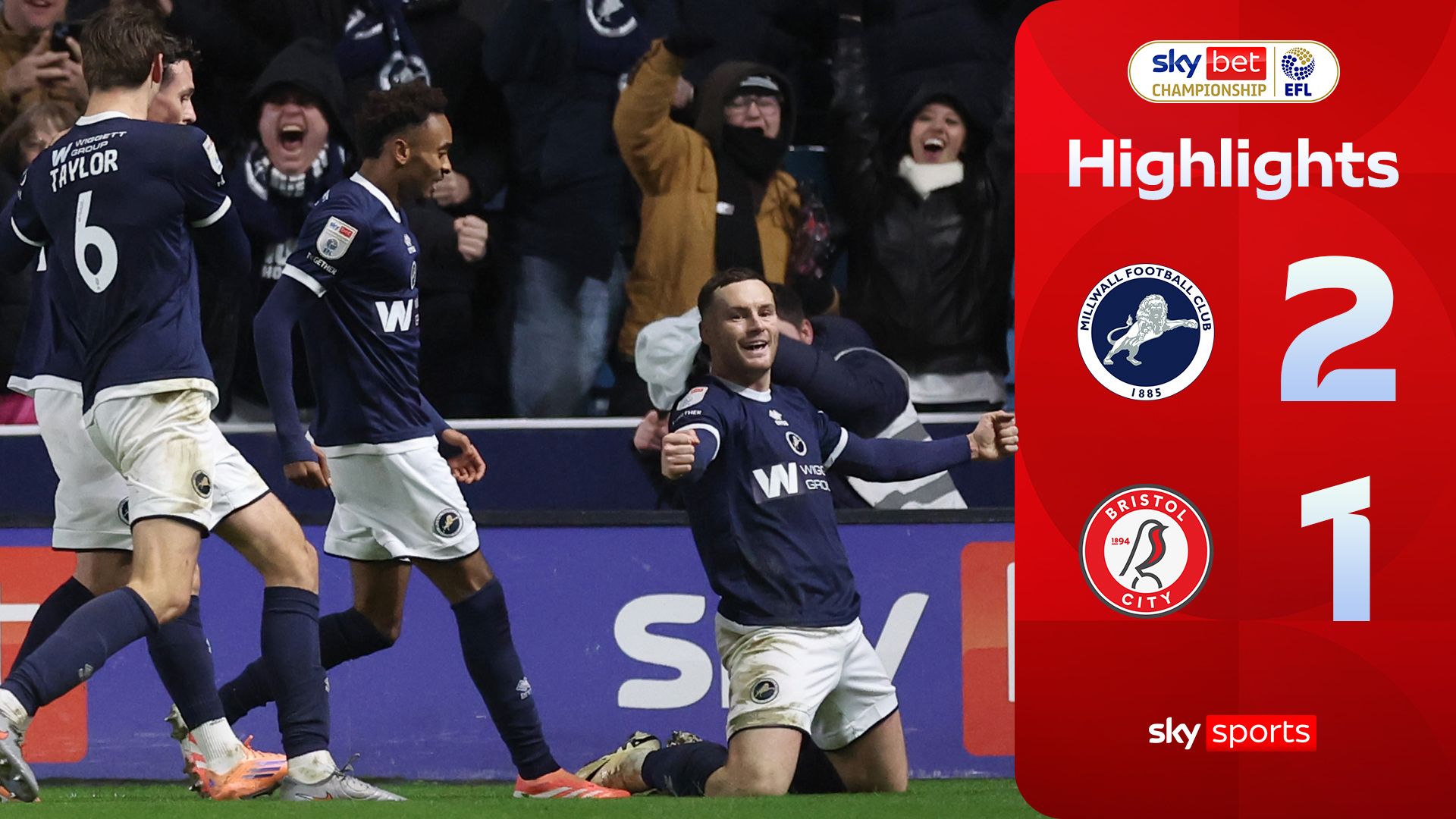 Millwall 2-1 Bristol City