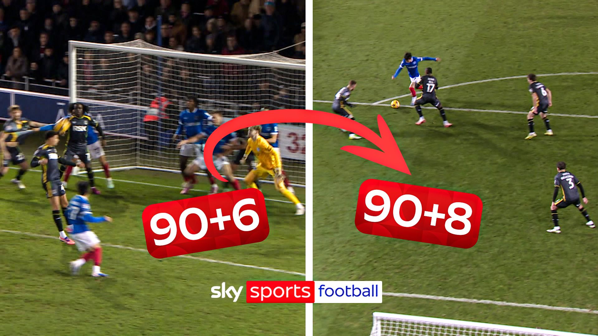 90+6 then 90+8! From agony to ecstasy as Spurs loanee snatches last-gasp Pompey winner
