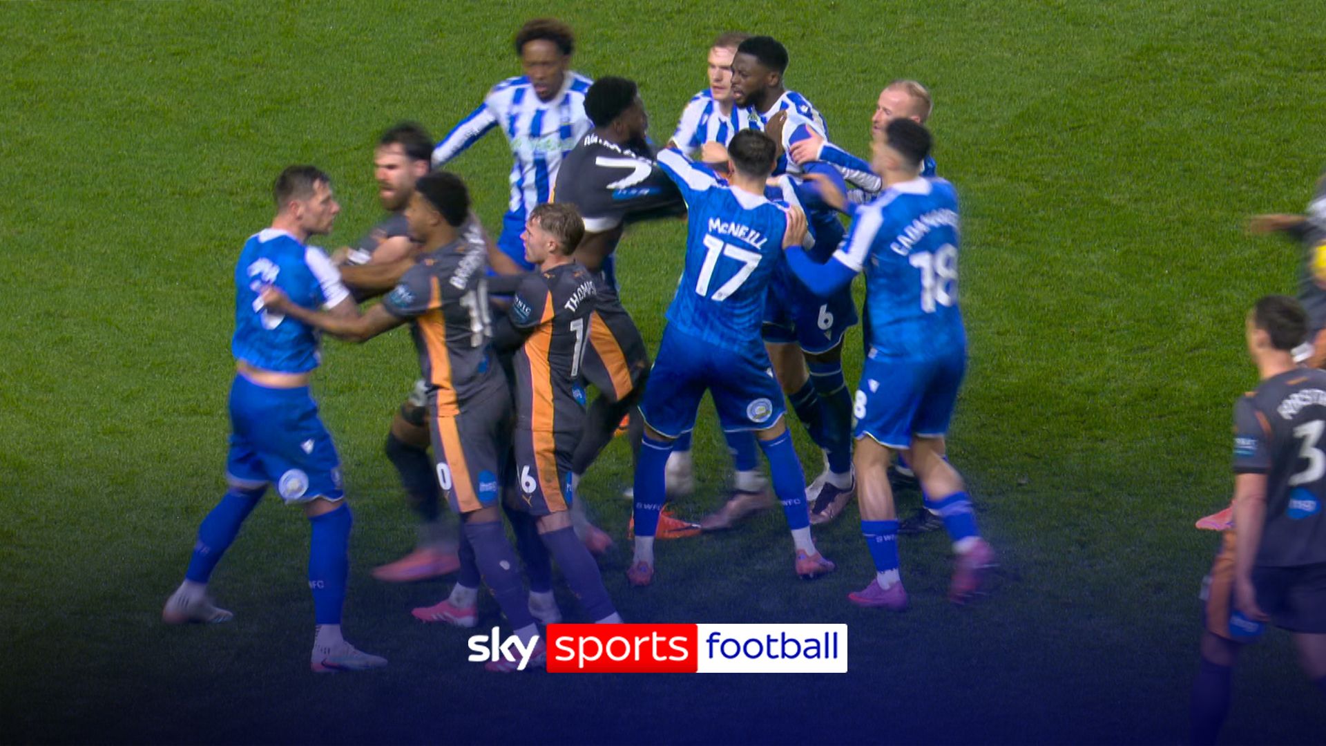 Tensions rise as Sheffield Wednesday-Derby players clash!