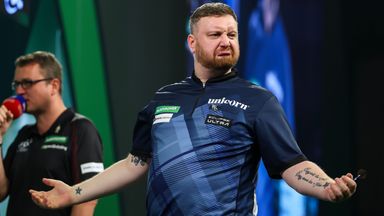 Cameron Menzies (pictured) beat Stephen Bunting to advance to the third round of the Baltic Sea Darts Open