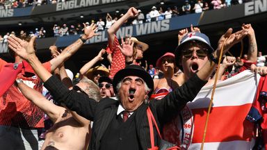 England fans celebrate a long-awaited Ashes victory in Melbourne