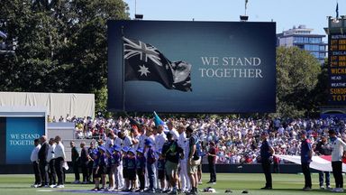 A moment of silence is held ahead of the third Ashes Test to pay tribute to victims of the Bondi Beach attack