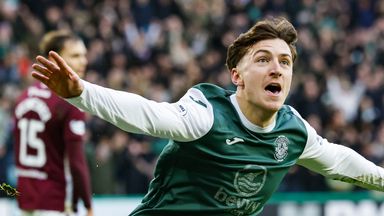 Josh Campbell doubled Hibs' lead against Hearts before half time