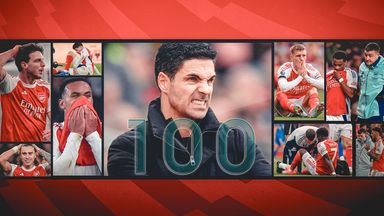 Image from Arsenal injuries: Mikel Arteta's Gunners have suffered 100 different setbacks since the start of the 2024/25 season