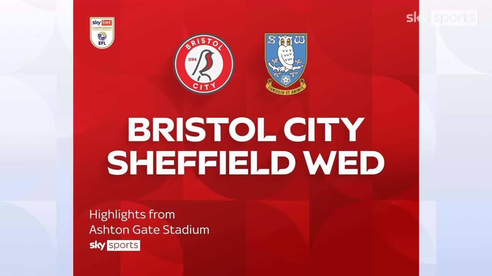 Bristol City 2-0 Sheff Wed