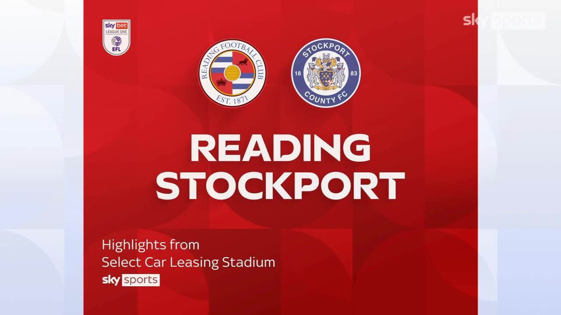 Reading 1-0 Stockport 