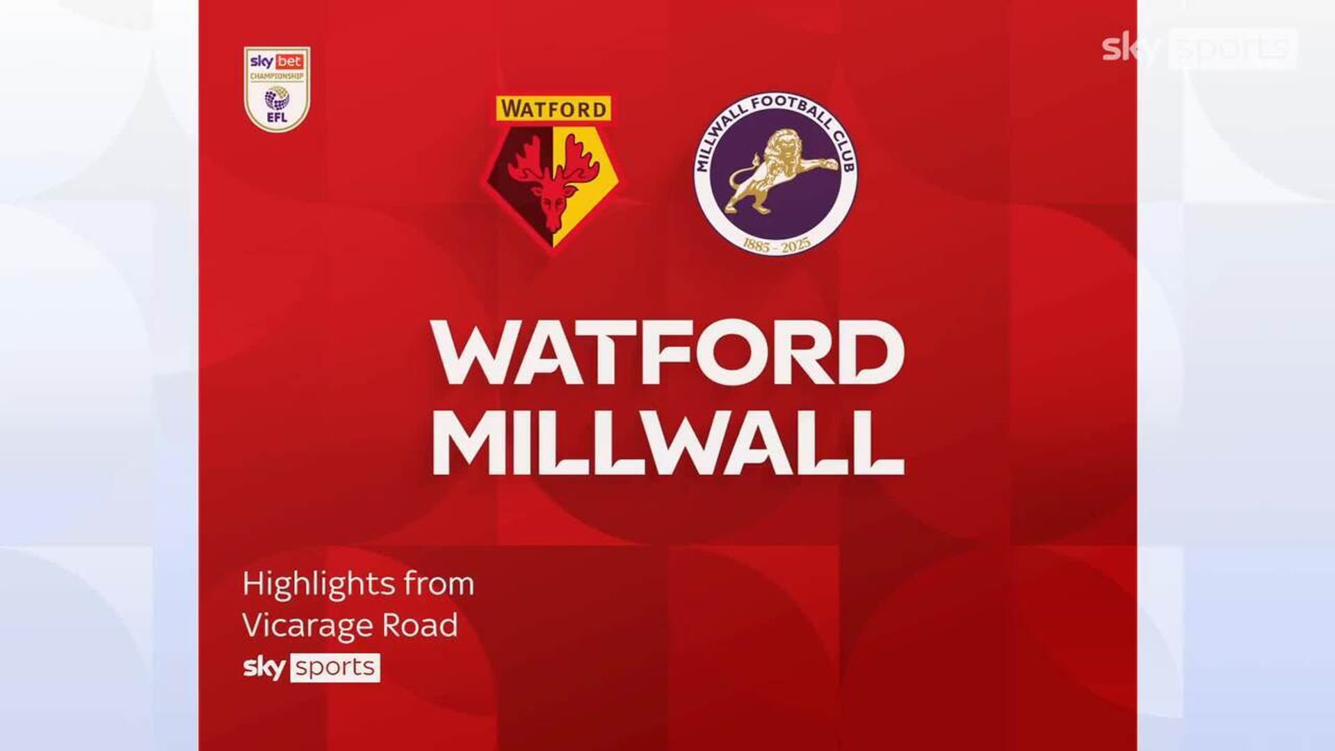 Watford 0-2 Millwall 
