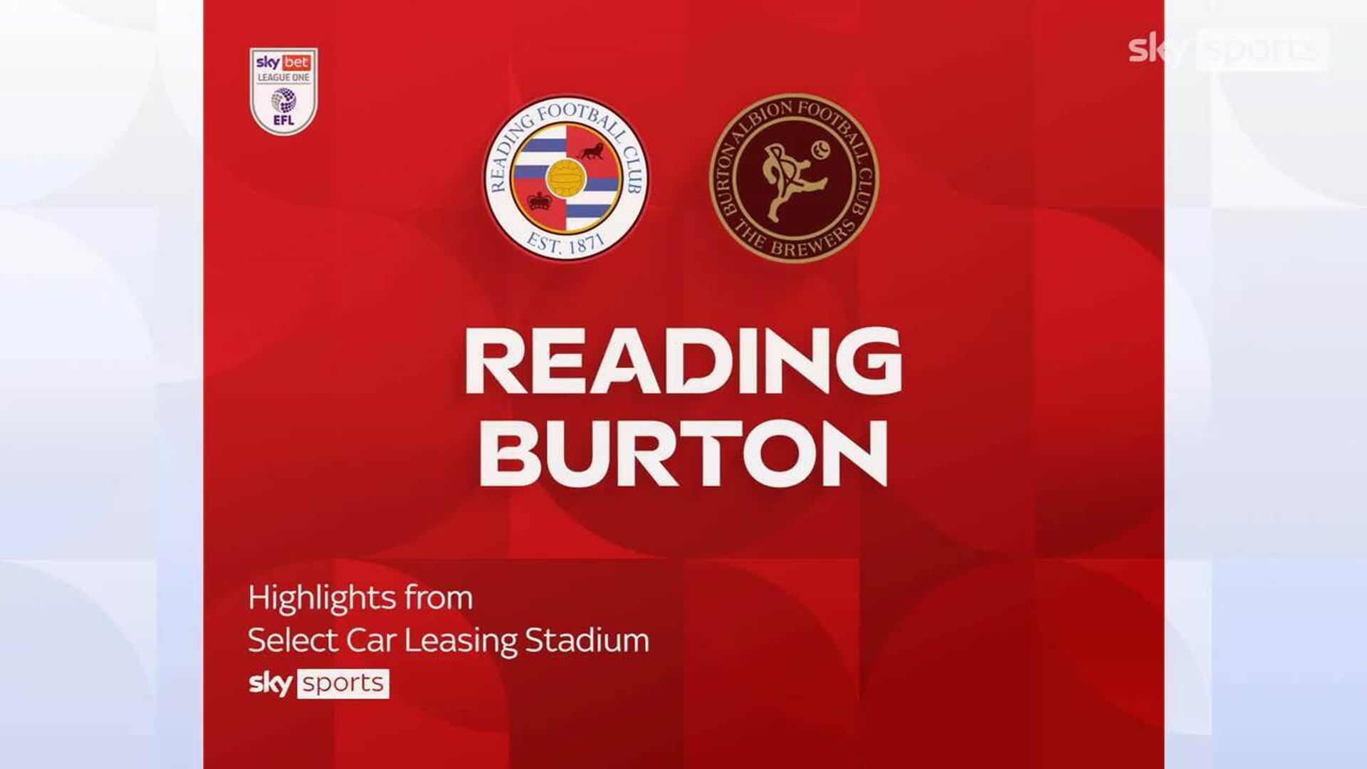 Reading 2-0 Burton Albion