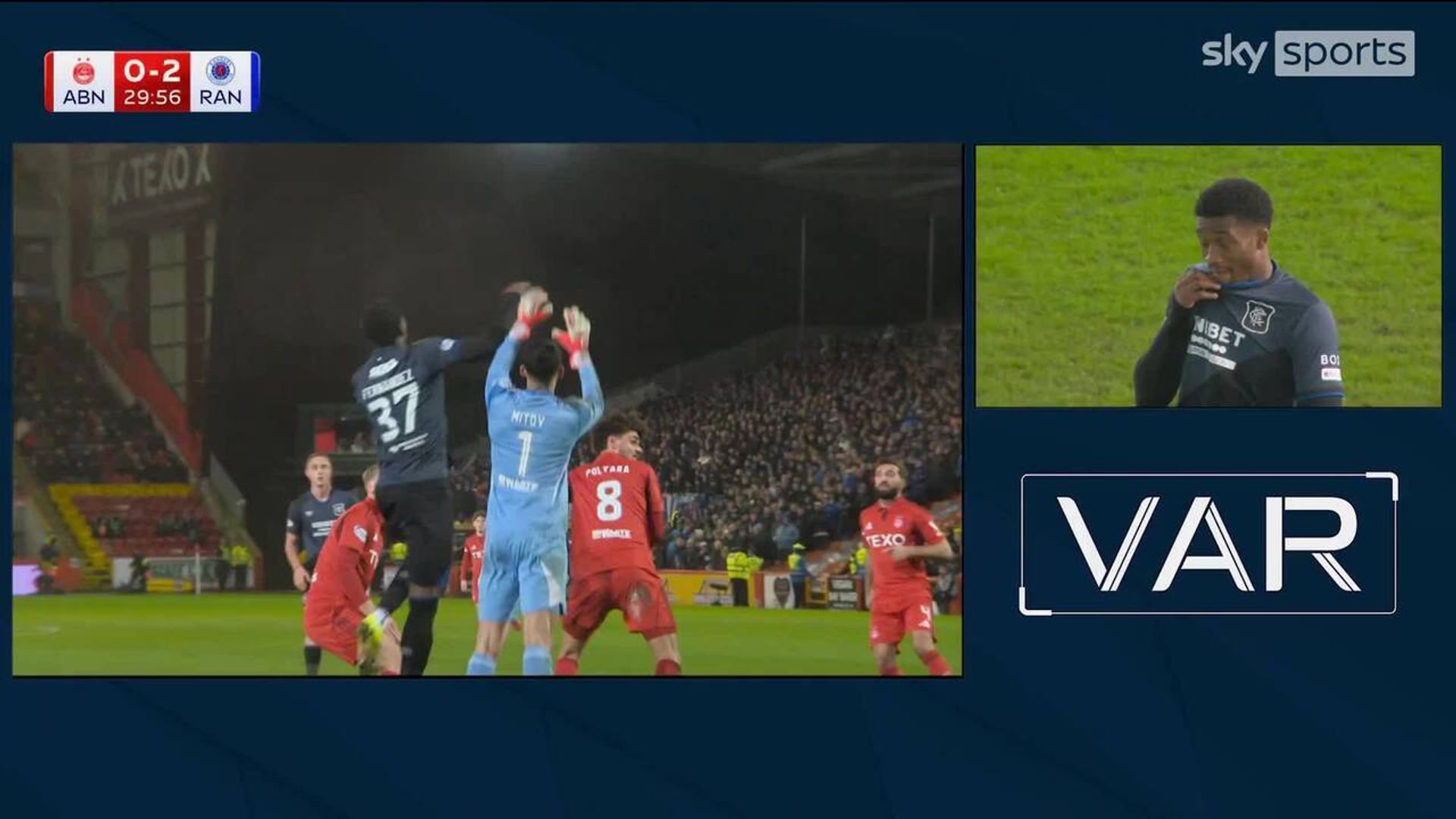 Fernandez goal ruled out after VAR review! 