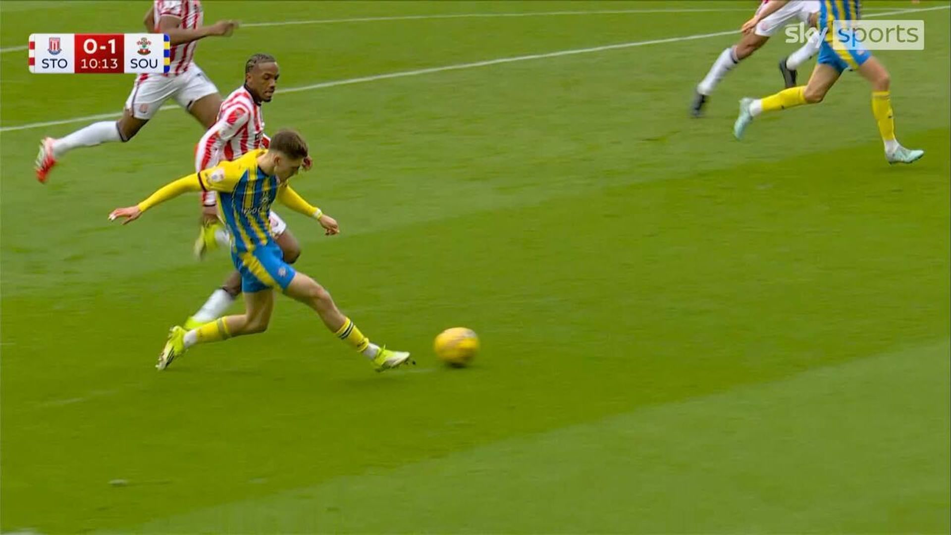 Finn Azaz fires Saints in front at Stoke