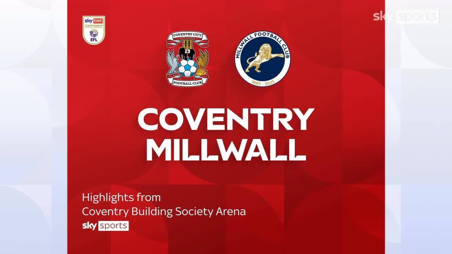 Coventry City 2-1 Millwall