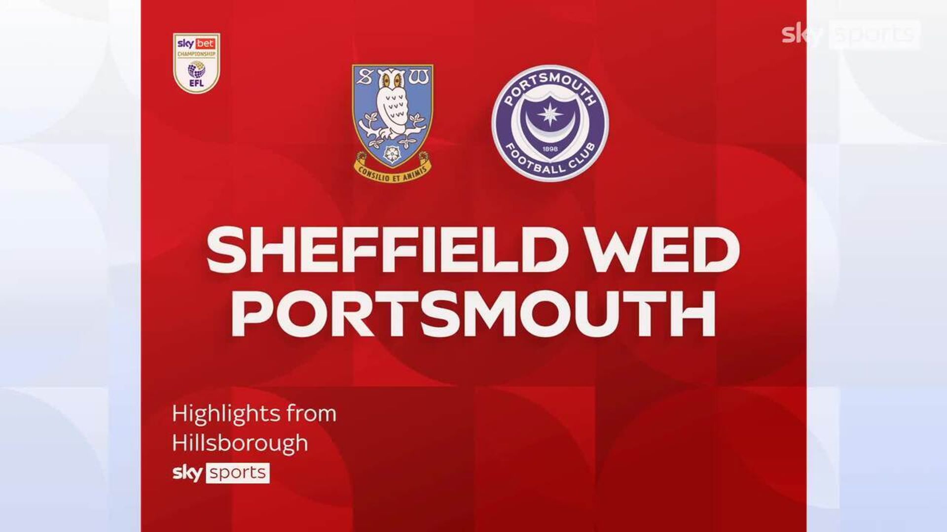 Sheffield Wed 0-1 Portsmouth