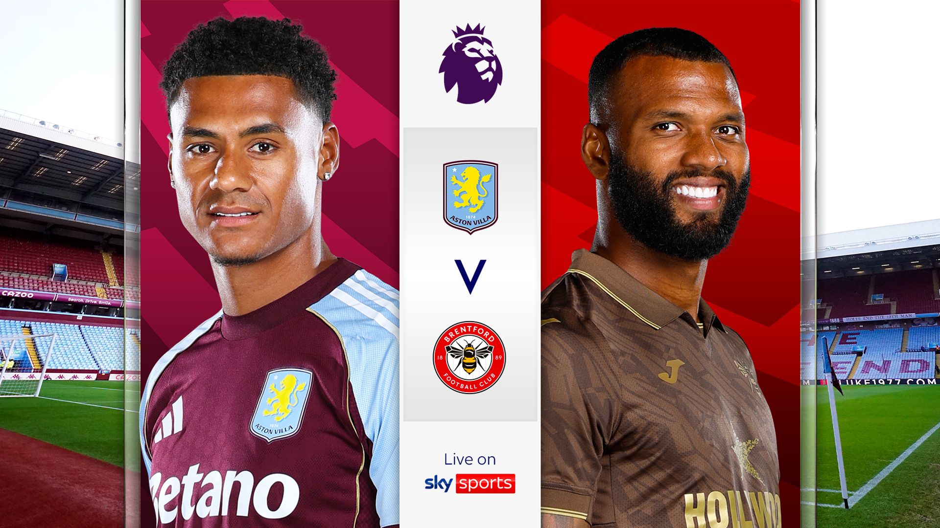 Abraham and Luiz start for Aston Villa vs Brentford LIVE! & highlights