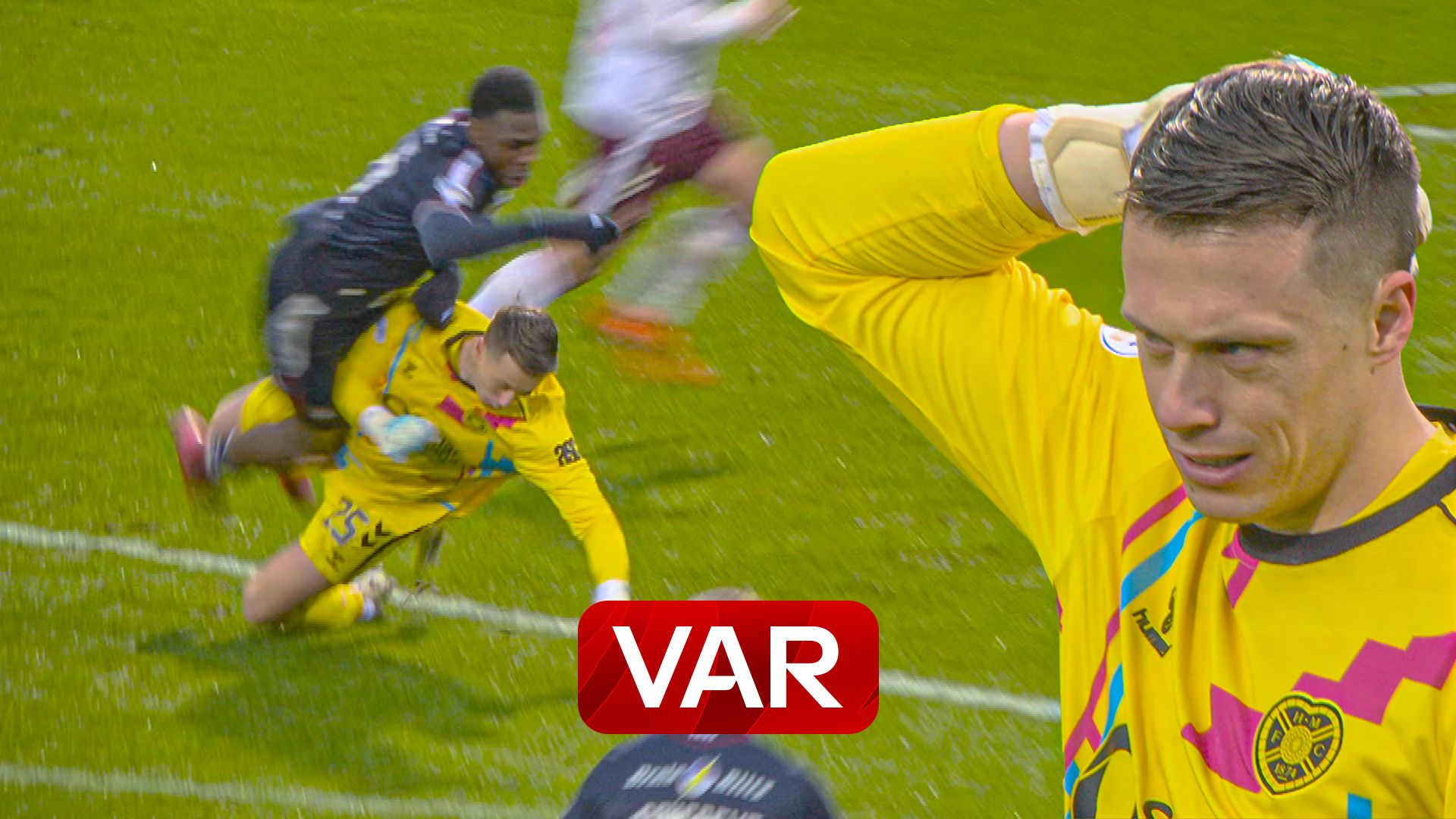 'Brilliant from VAR!' | Hearts 'keeper Schwolow sees red after review
