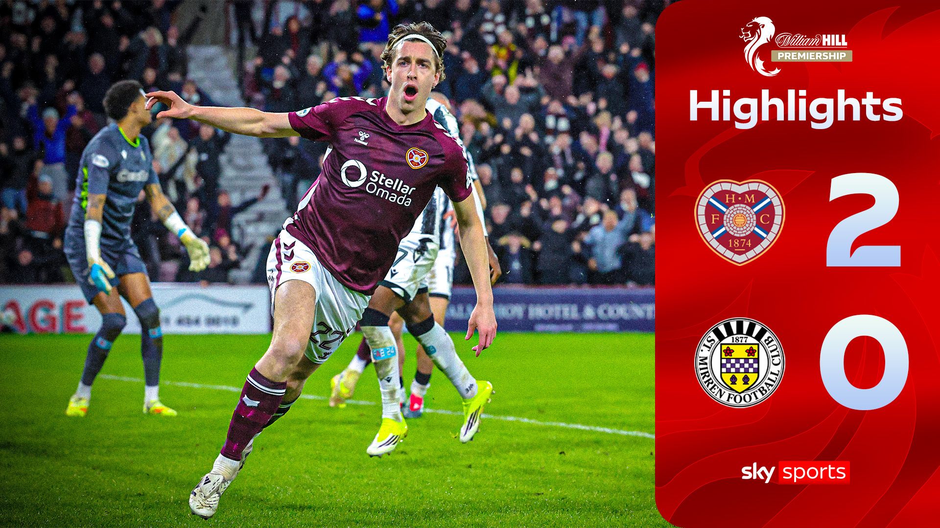 Hearts 2-0 St Mirren