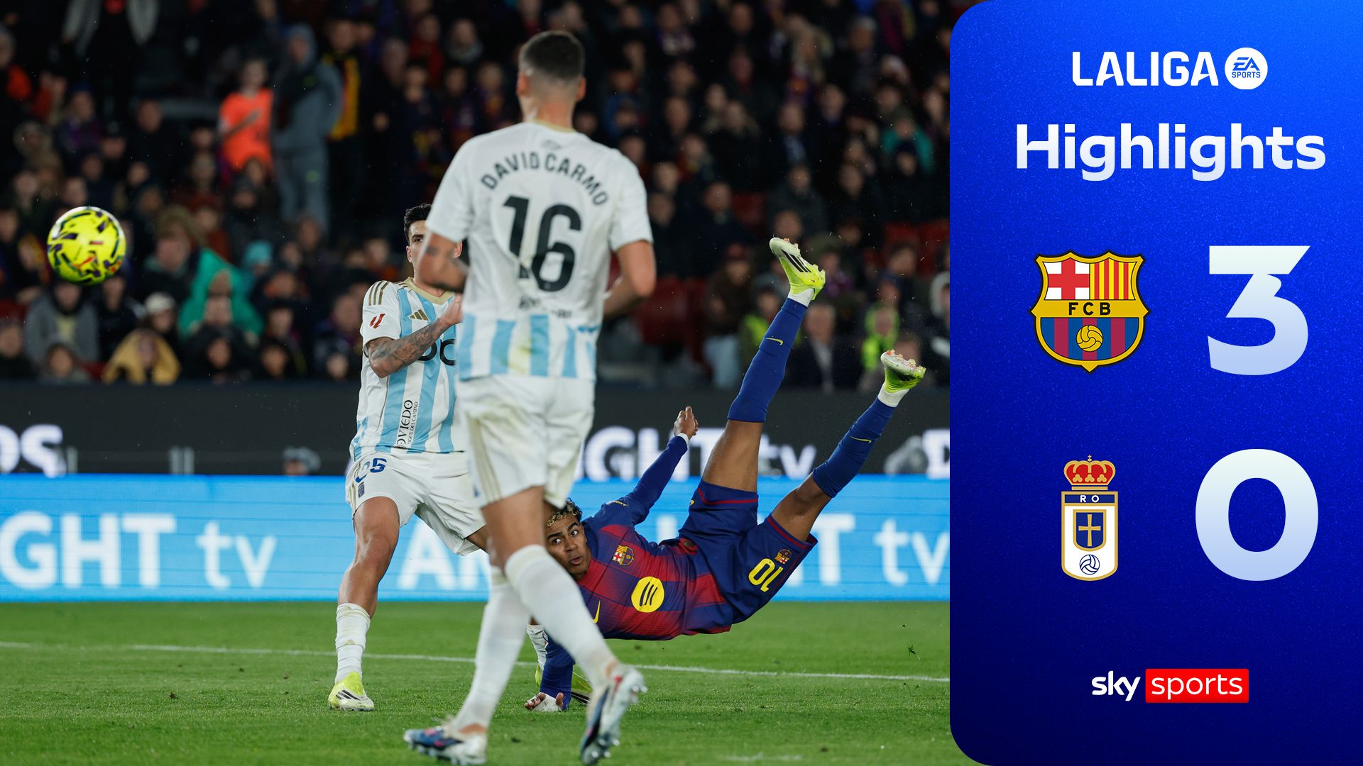 Lamine Yamal nets brilliant bicycle kick in Barca win