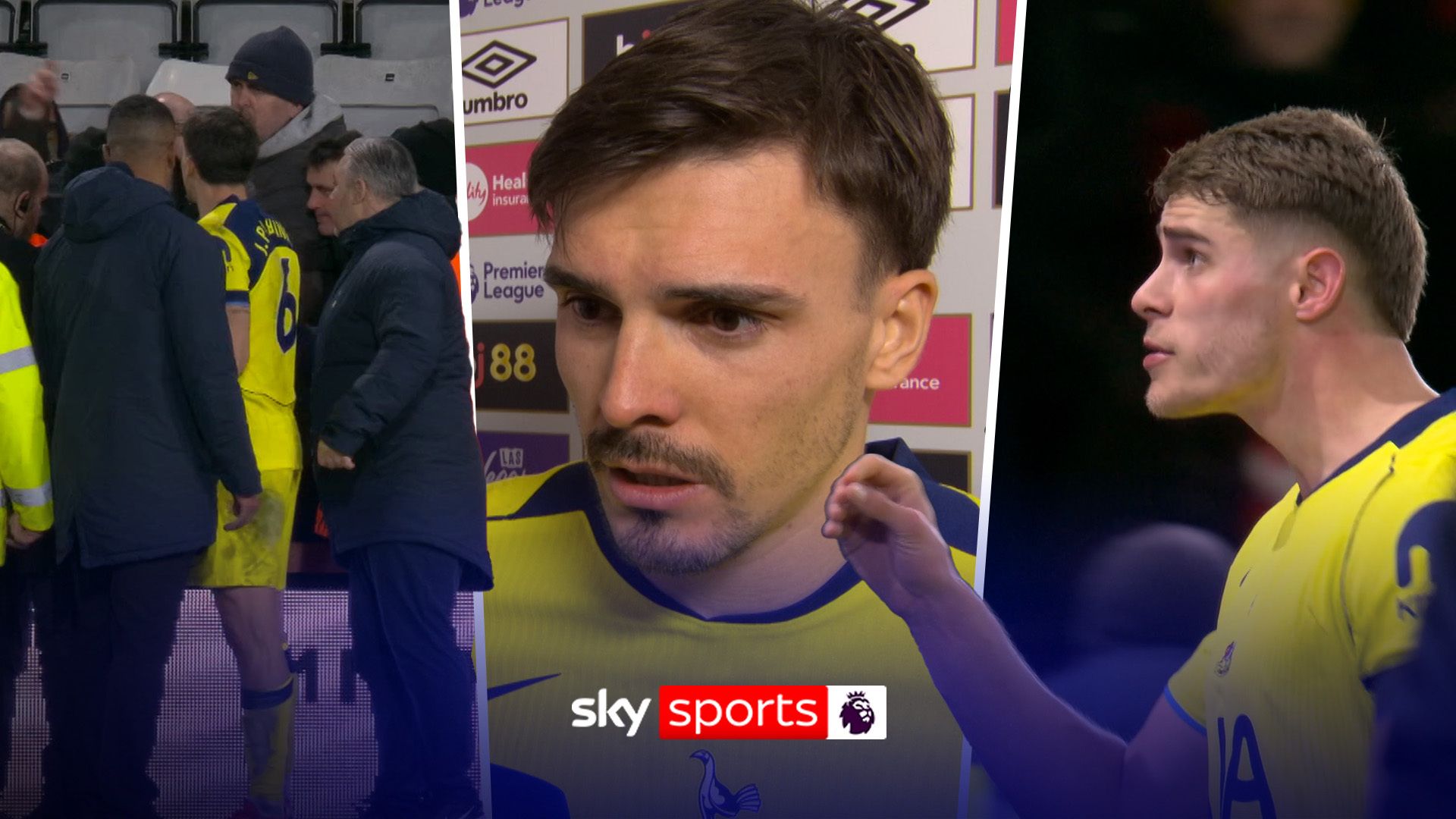 Van de Ven and Palhinha confront angry Spurs fans after Bournemouth defeat