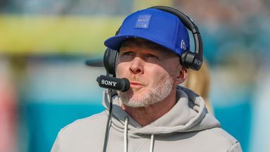Buffalo Bills head coach Sean McDermott walks the sideline against the Jacksonville Jaguars in an NFL wild card playoff football game, Sunday, Jan. 11, 2026, in Jacksonville, Fla. The Bills defeated the Jaguars 27-24. (AP Photo/Gary McCullough)