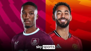 Burnley host Manchester United in the Premier League on Wednesday night live on Sky Sports - kick-off is 8.15pm