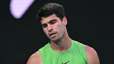 Carlos Alcaraz had to receive treatment on his wrist during his first-round win in Barcelona