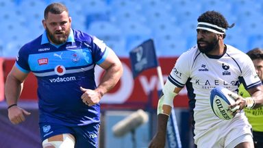 The Bears' Kalaveti Ravouvou carries the ball during their Champions Cup match away at the Vodacom Bulls
