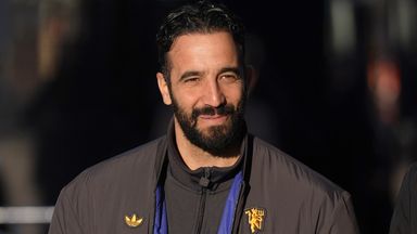 Manchester United head coach Ruben Amorim ahead of the game at Leeds