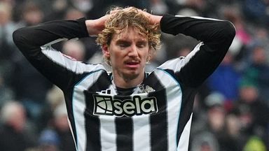 Nick Woltemade reacts after missing a chance to score