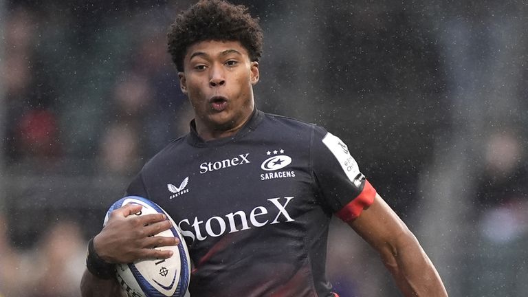 Noah Caluori starred by scoring four tries for Saracens against Newcastle