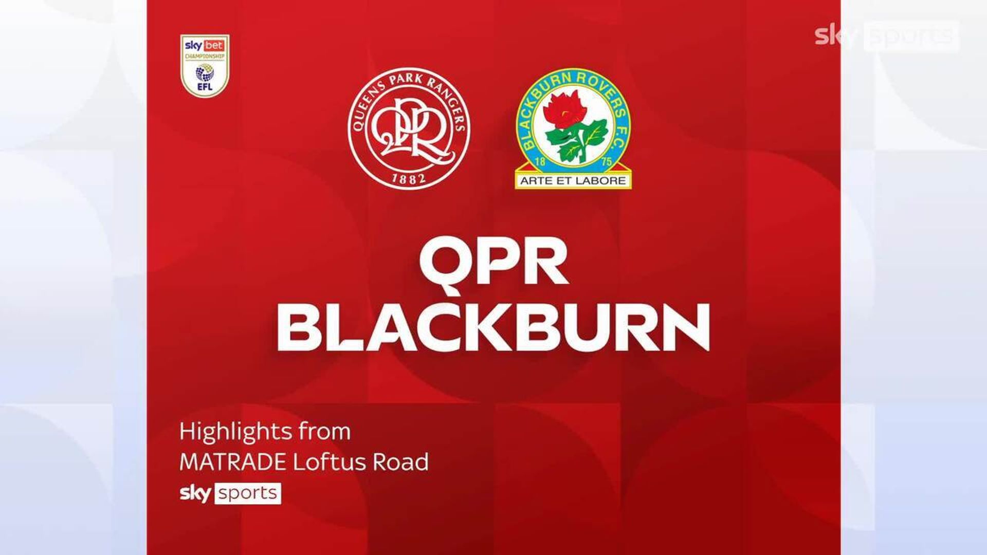 QPR 1-3 Blackburn