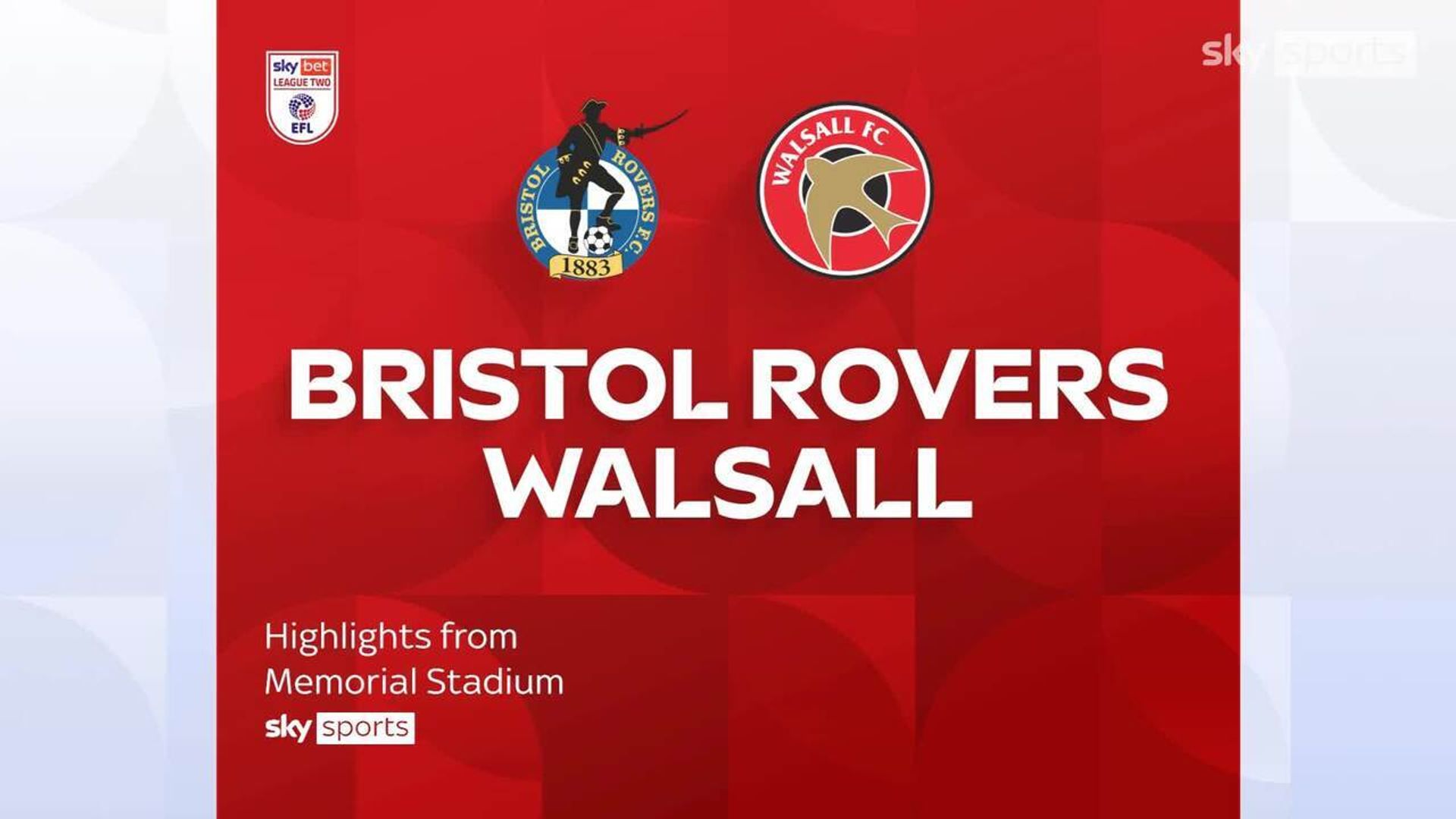 Bristol Rovers 2-0 Walsall