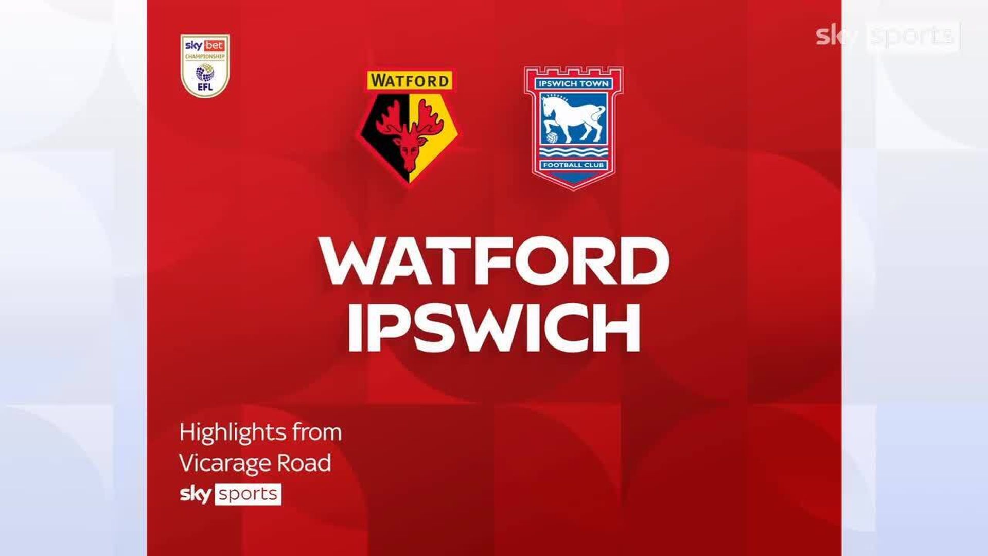 Watford 0-2 Ipswich 