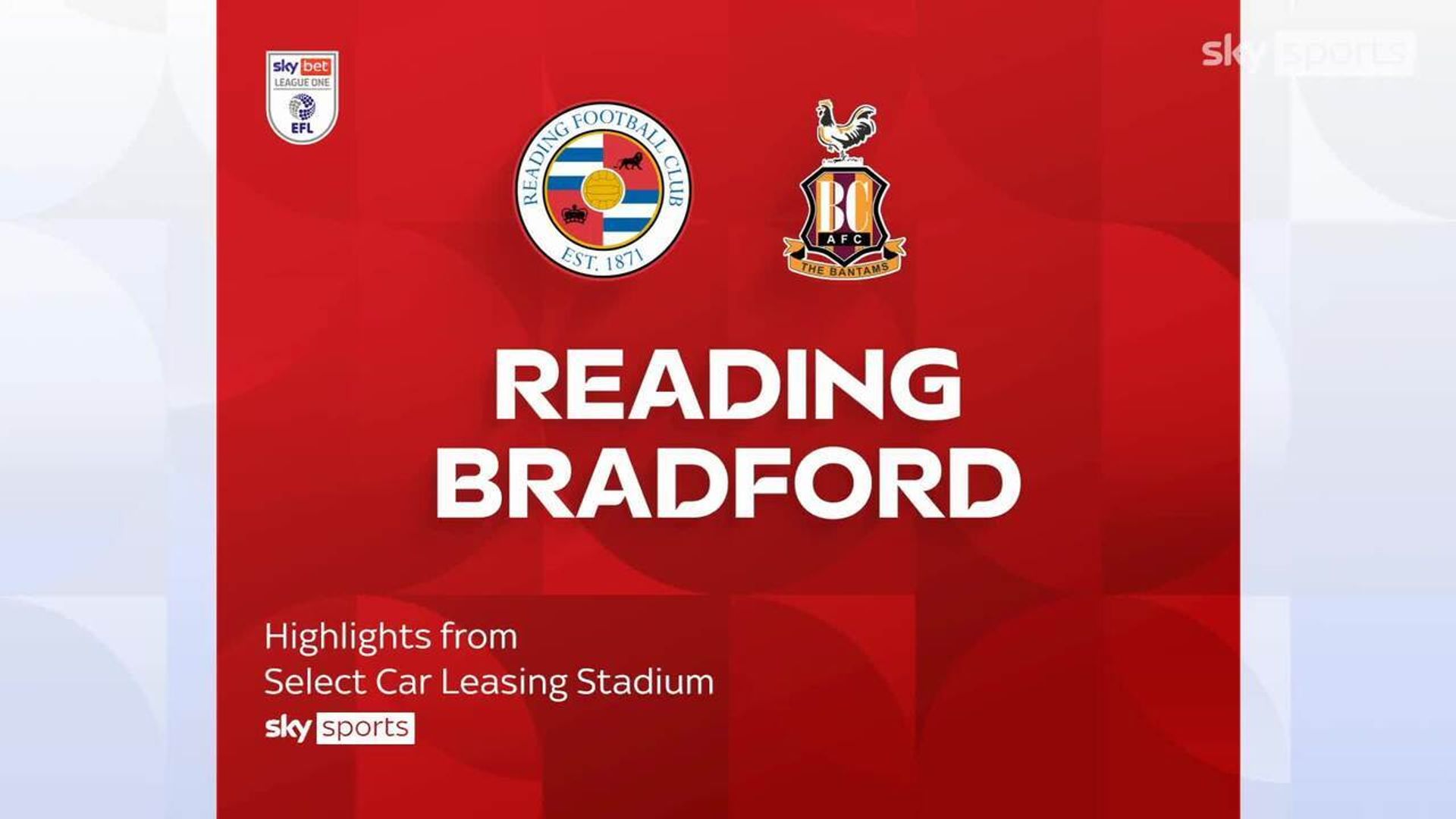Reading 2-1 Bradford City