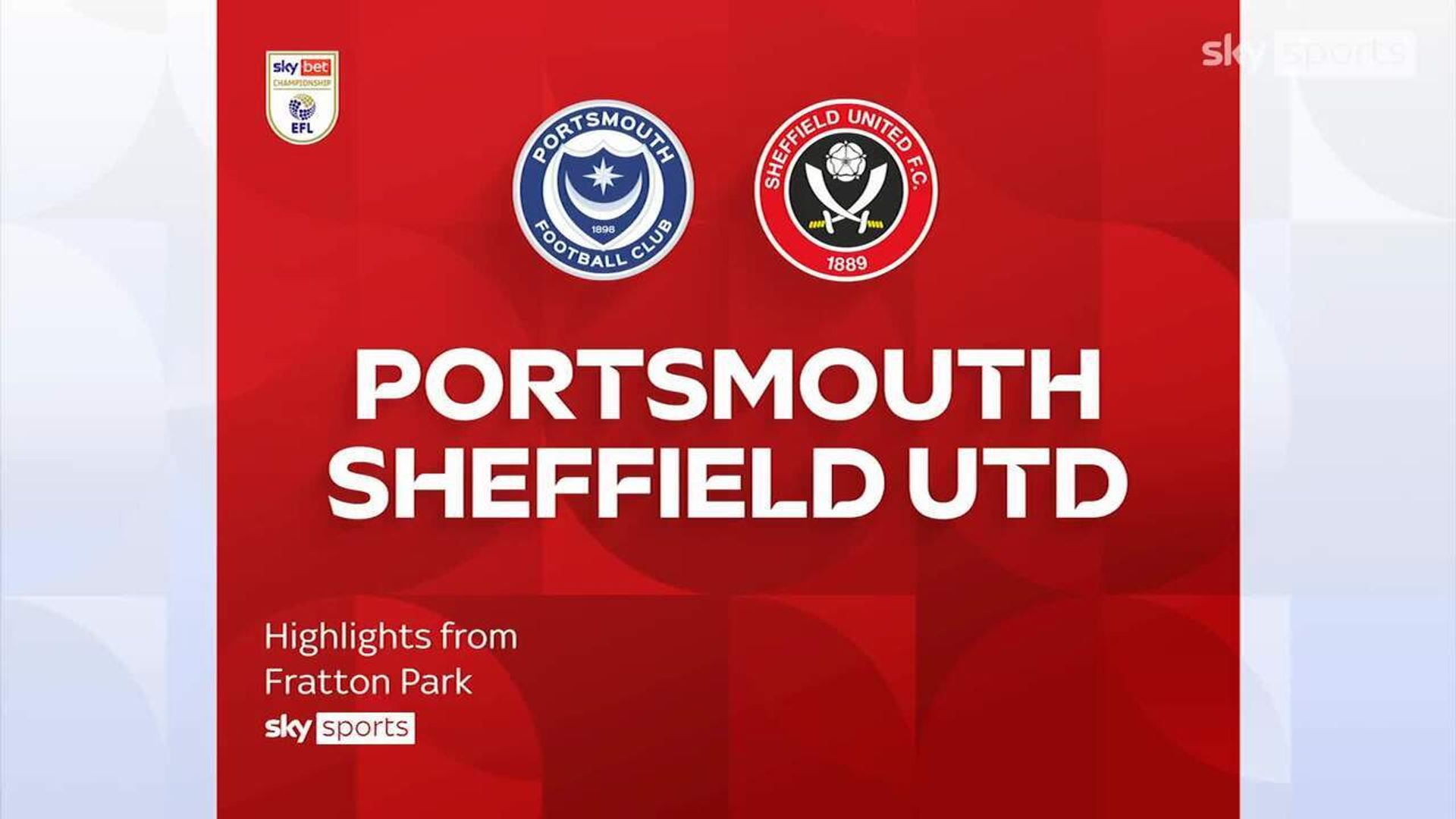 Portsmouth 0-1 Sheffield Utd