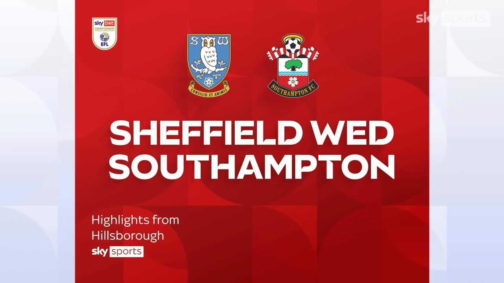 Sheff Wed 1-3 Southampton