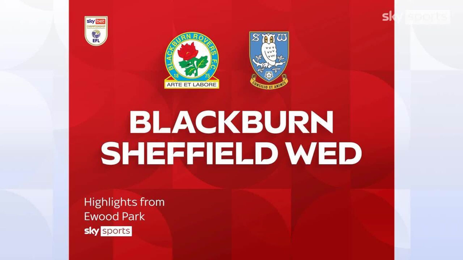 Blackburn 1-0 Sheffield Wednesday 